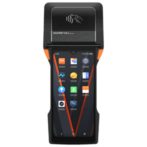 Sunmi V2S Plus, GMS EDLA, EU, GPS, Camera, front camera, USB-C, BT, Wi-Fi, 4G, NFC, Android, GMS