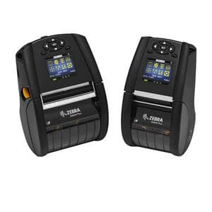 Zebra ZQ630 Plus mobile printer, direct thermal, 104 mm print width, 203 dpi, 115 mm/s, Label Taken/Black Mark/Gap sensors, LCD display, mini-USB, Bluetooth, Wi-Fi 6, 6600 mAh battery, belt clip.